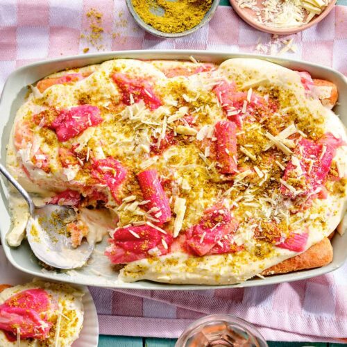 Rhubarb tiramisu