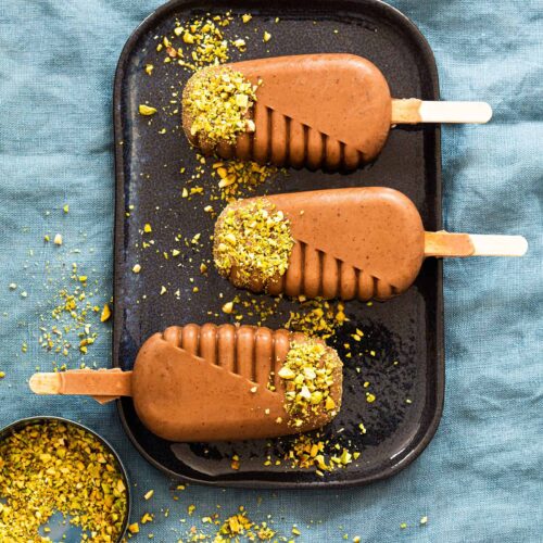 healthy chocolate popsicles