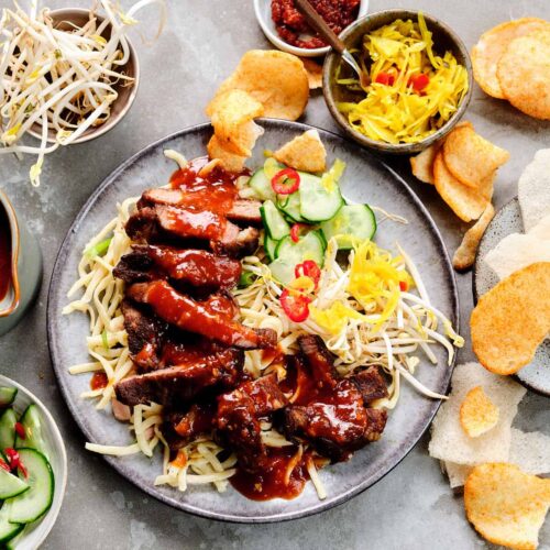 Babi pangang or roasted pork shoulder