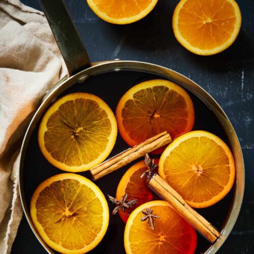 Homemade mulled wine