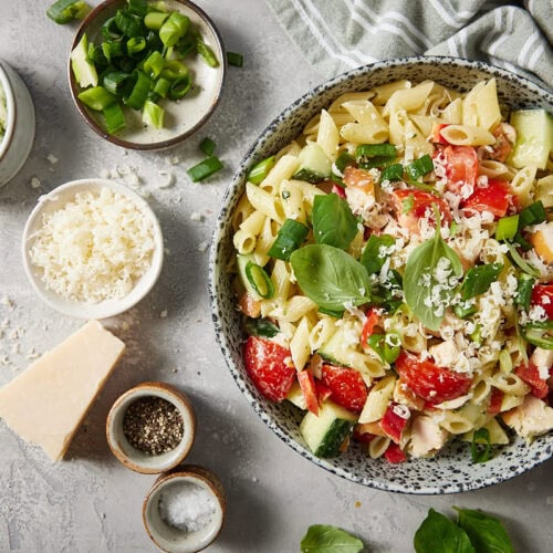 Pasta salad with chicken
