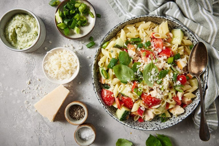 Pasta salad with chicken