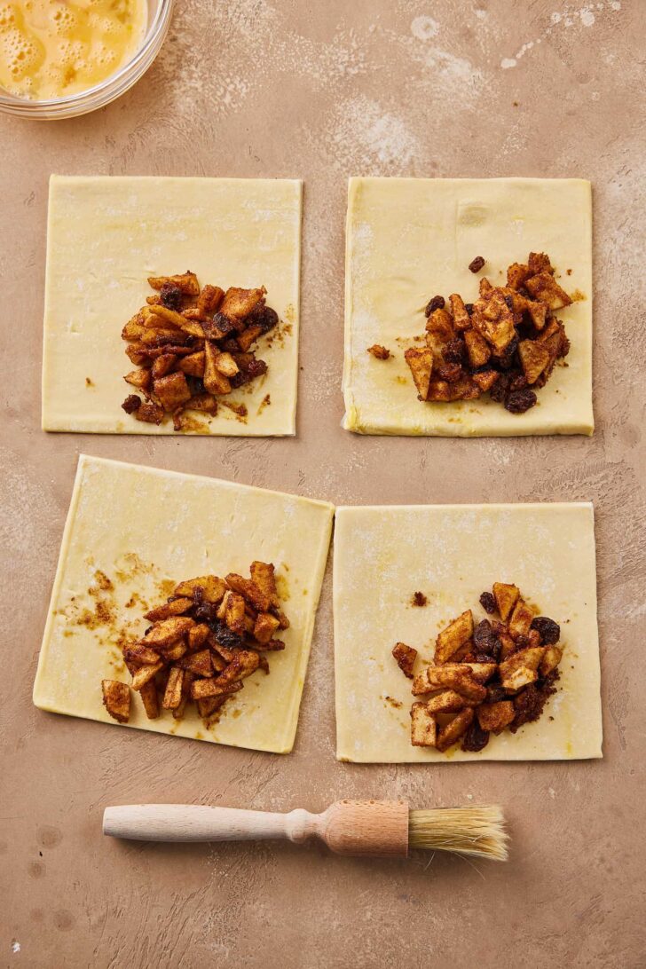 Making apple turnovers