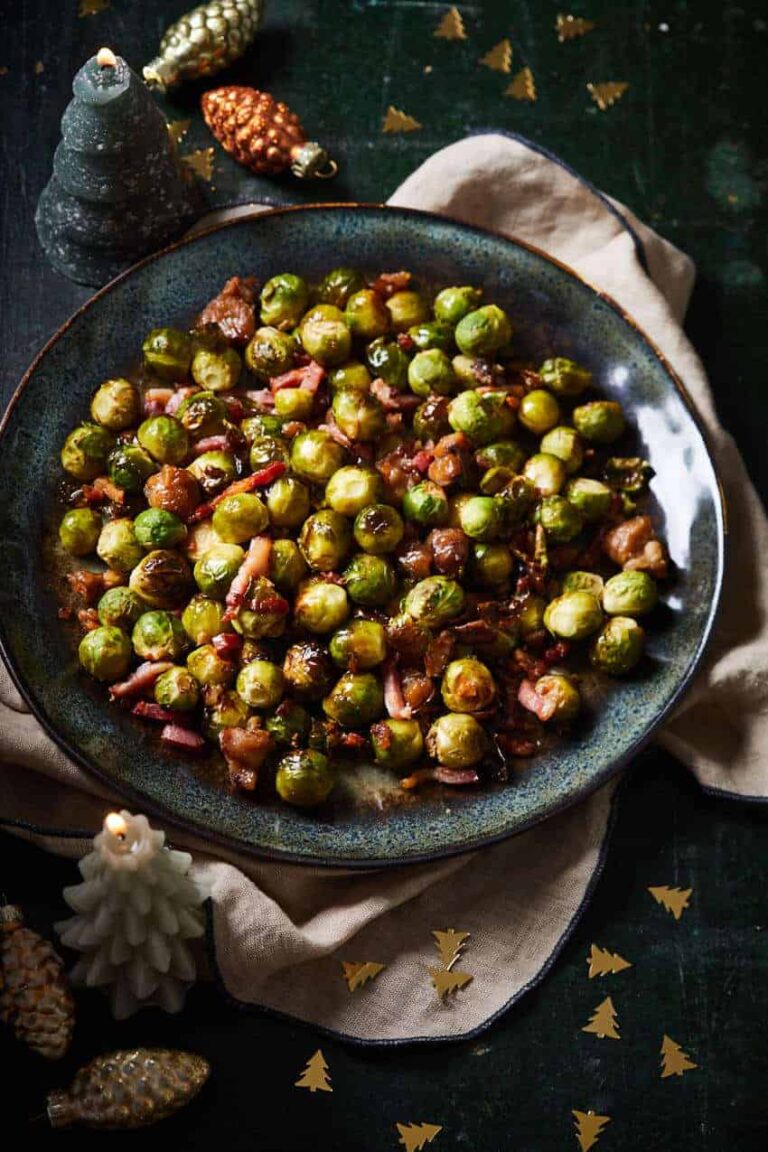 Roasted Brussels sprouts with chestnuts