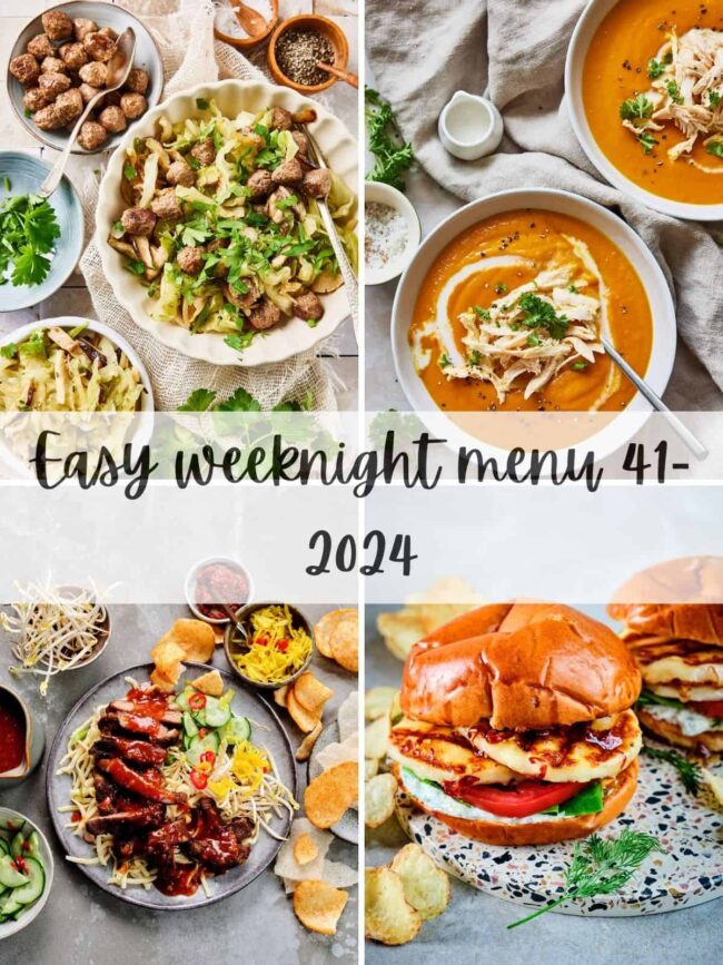 easy weeknight menu week 41