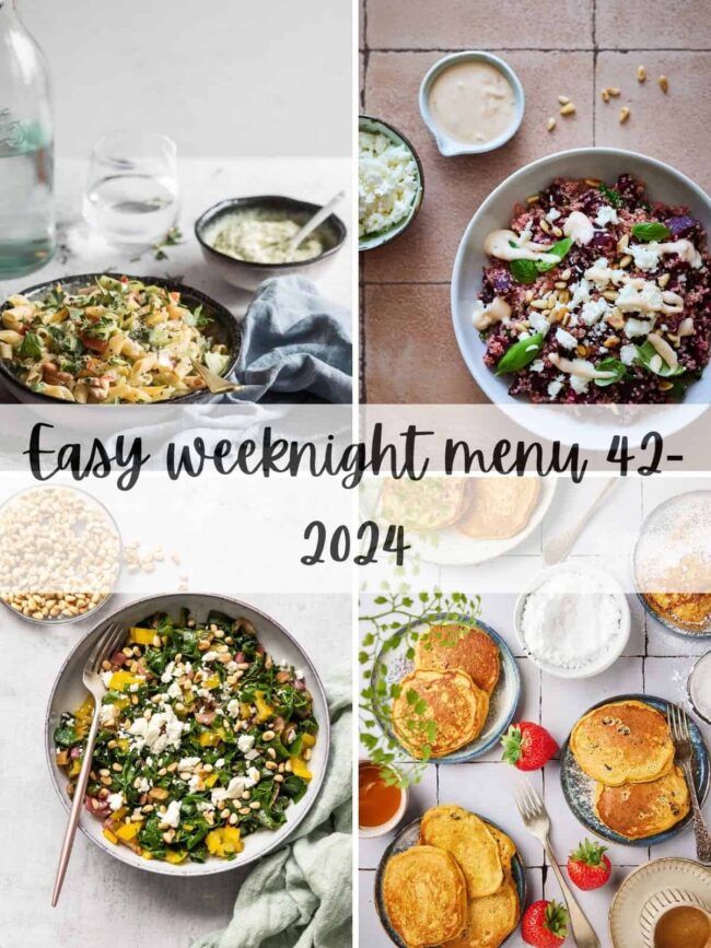 Easy weeknight menu week 42