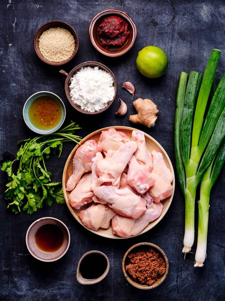 Ingredients for Korean fried chicken