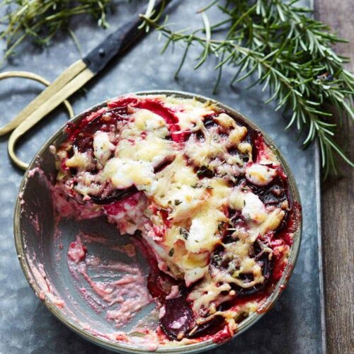Roasted beetroot lasagna