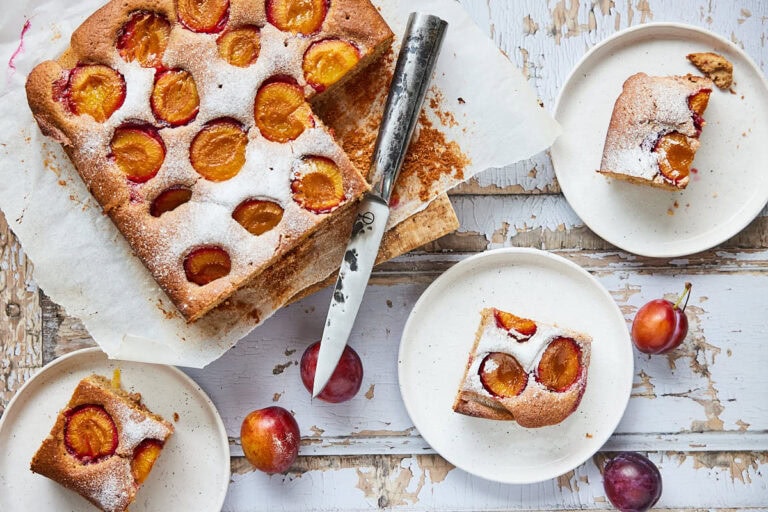 Plum sheet cake