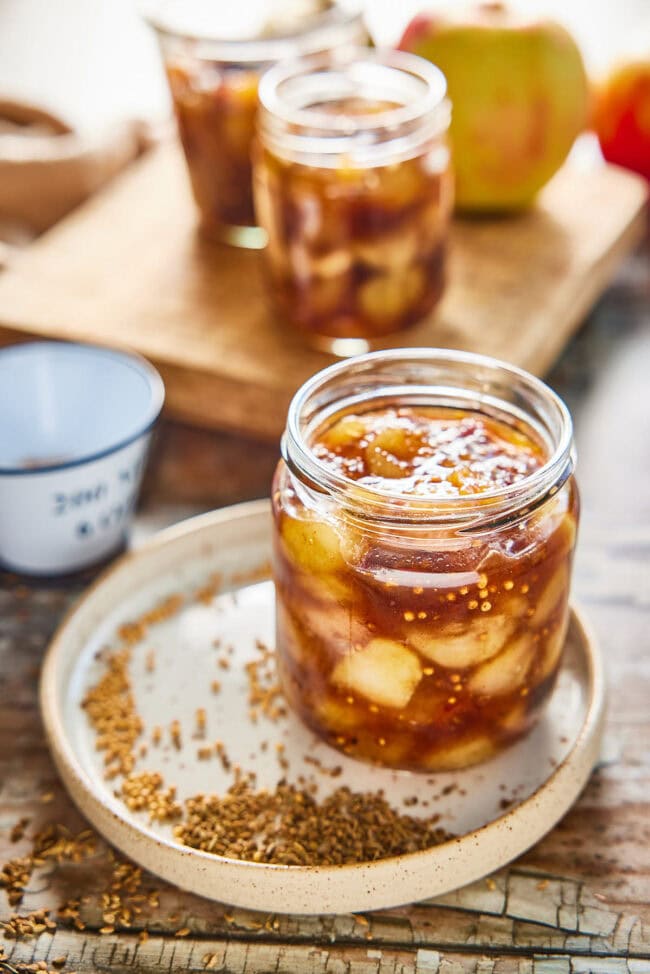 Apple chutney with pears