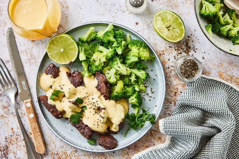 Chicken liver recipe with mustard sauce