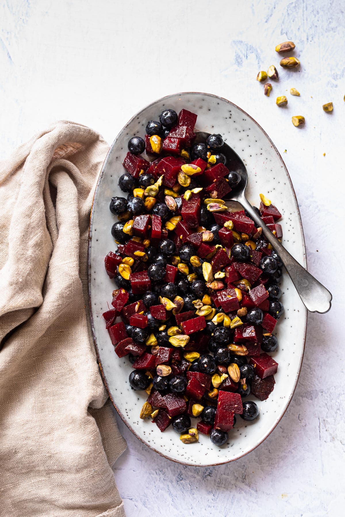 Beetroot salad with blueberries