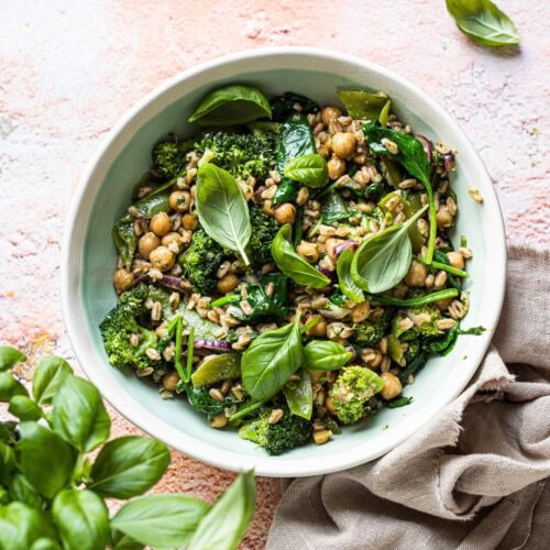 Easy vegan stir fry with broccoli and spinach