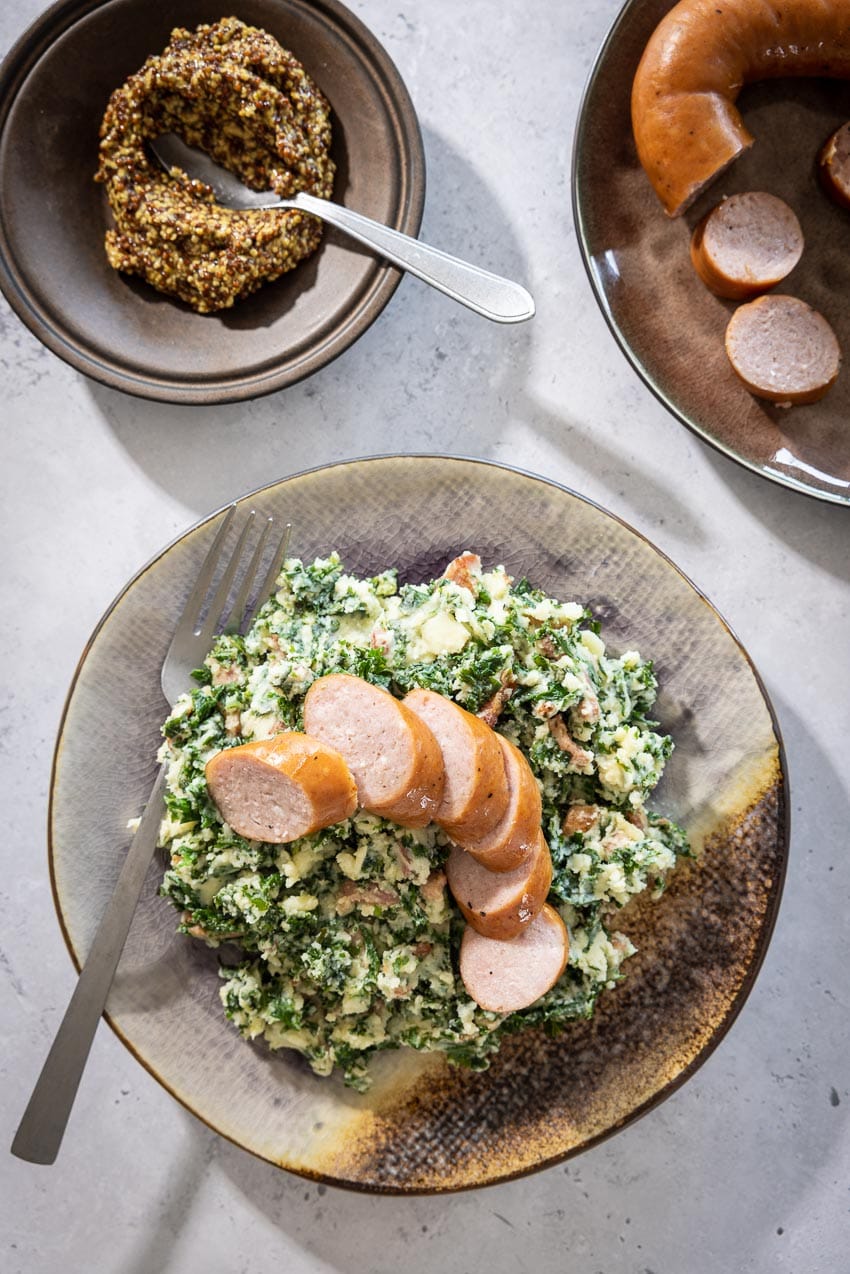 Mashed potatoes with kale - boerenkool stamppot