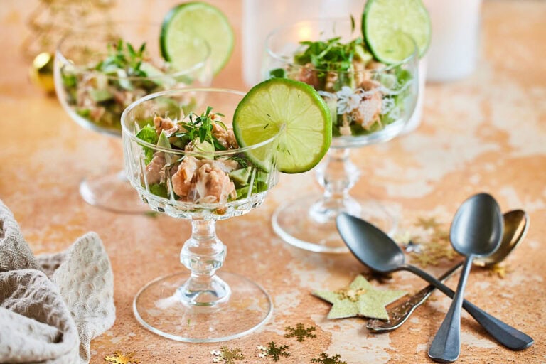 Salmon appetizer with avocado