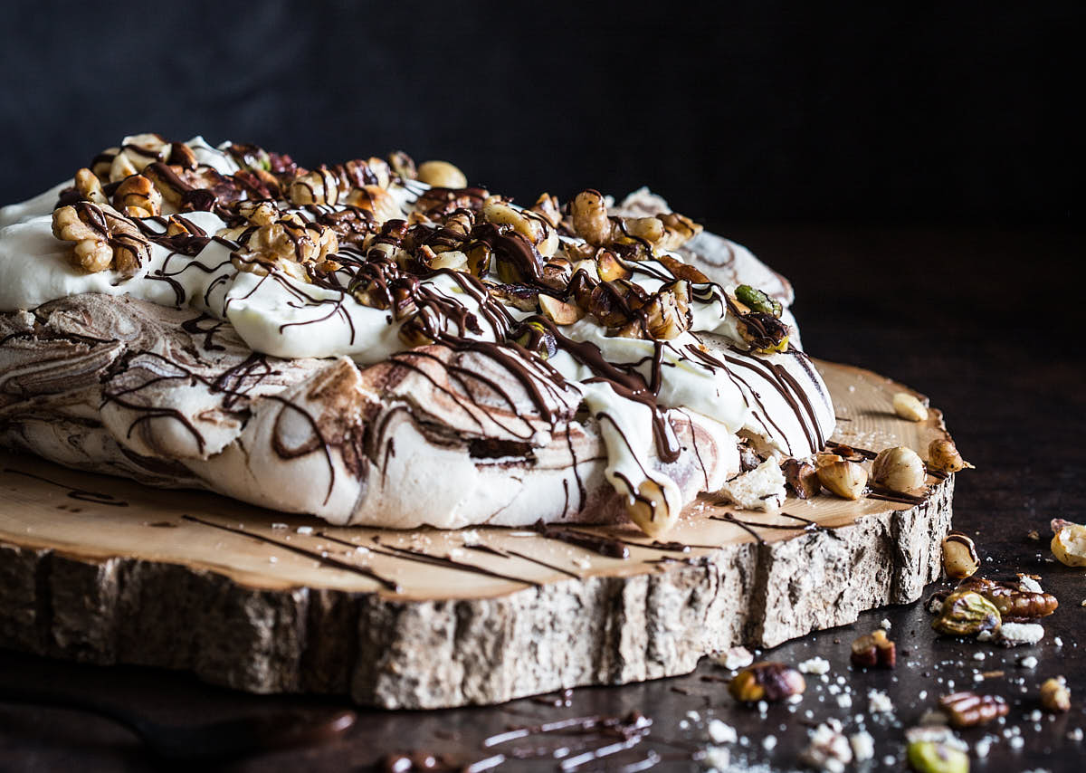 Chocolate pavlova
