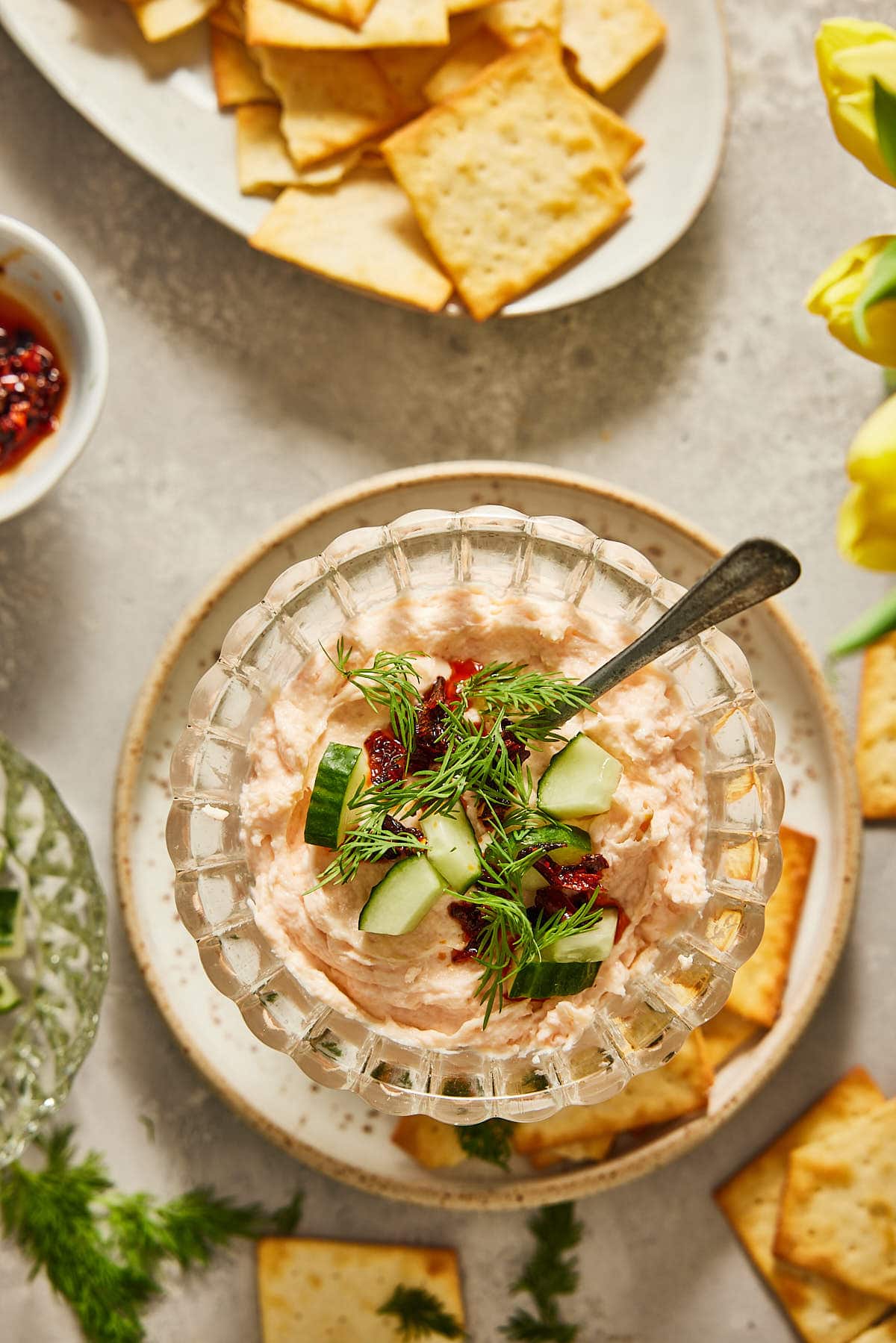 Bowl of smoked salmon mousse