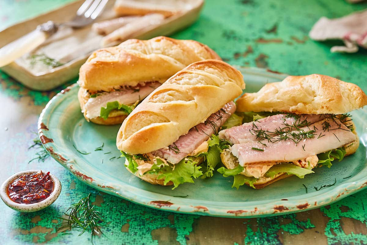 Brioche with smoked eel