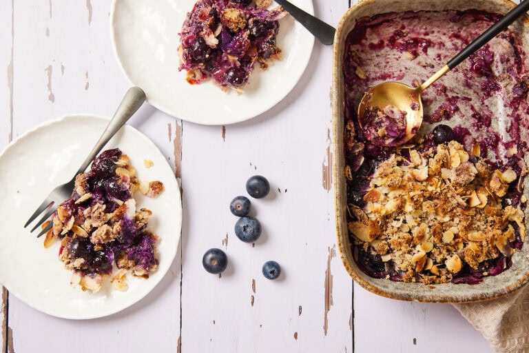 Blueberry crumble