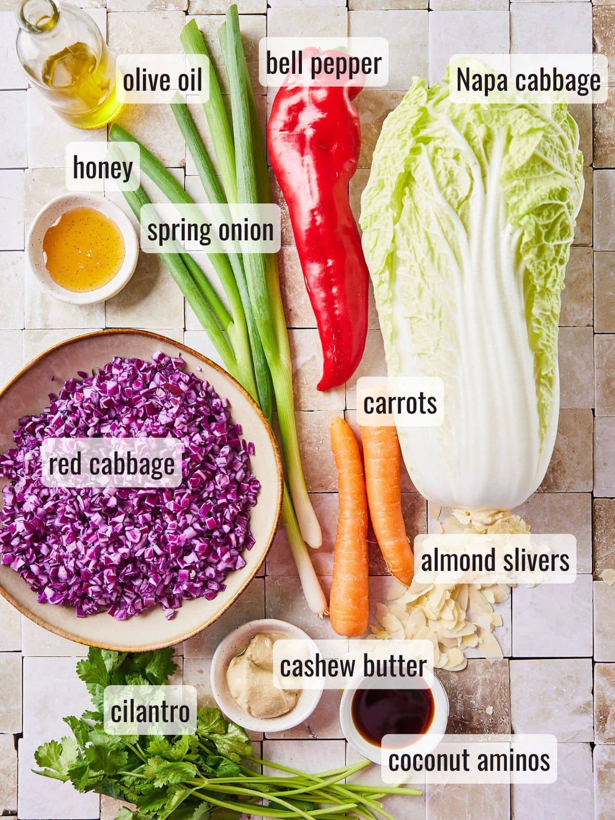 Ingredients napa cabbage salad