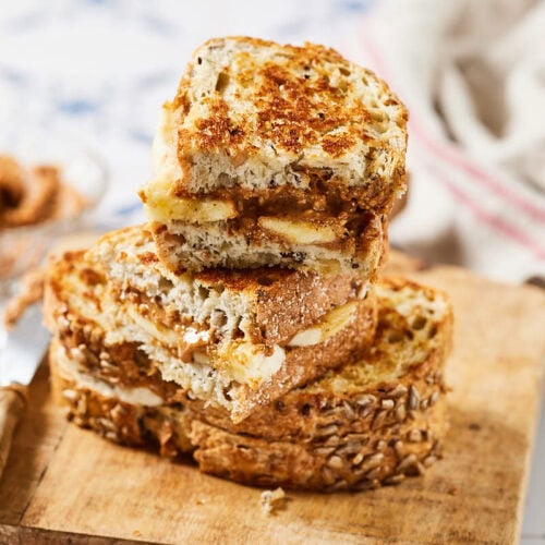 Peanut butter banana toast