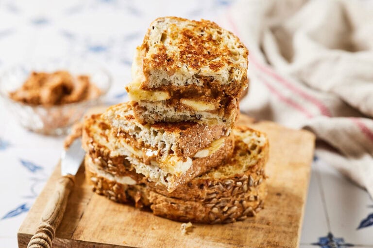 Peanut butter banana toast
