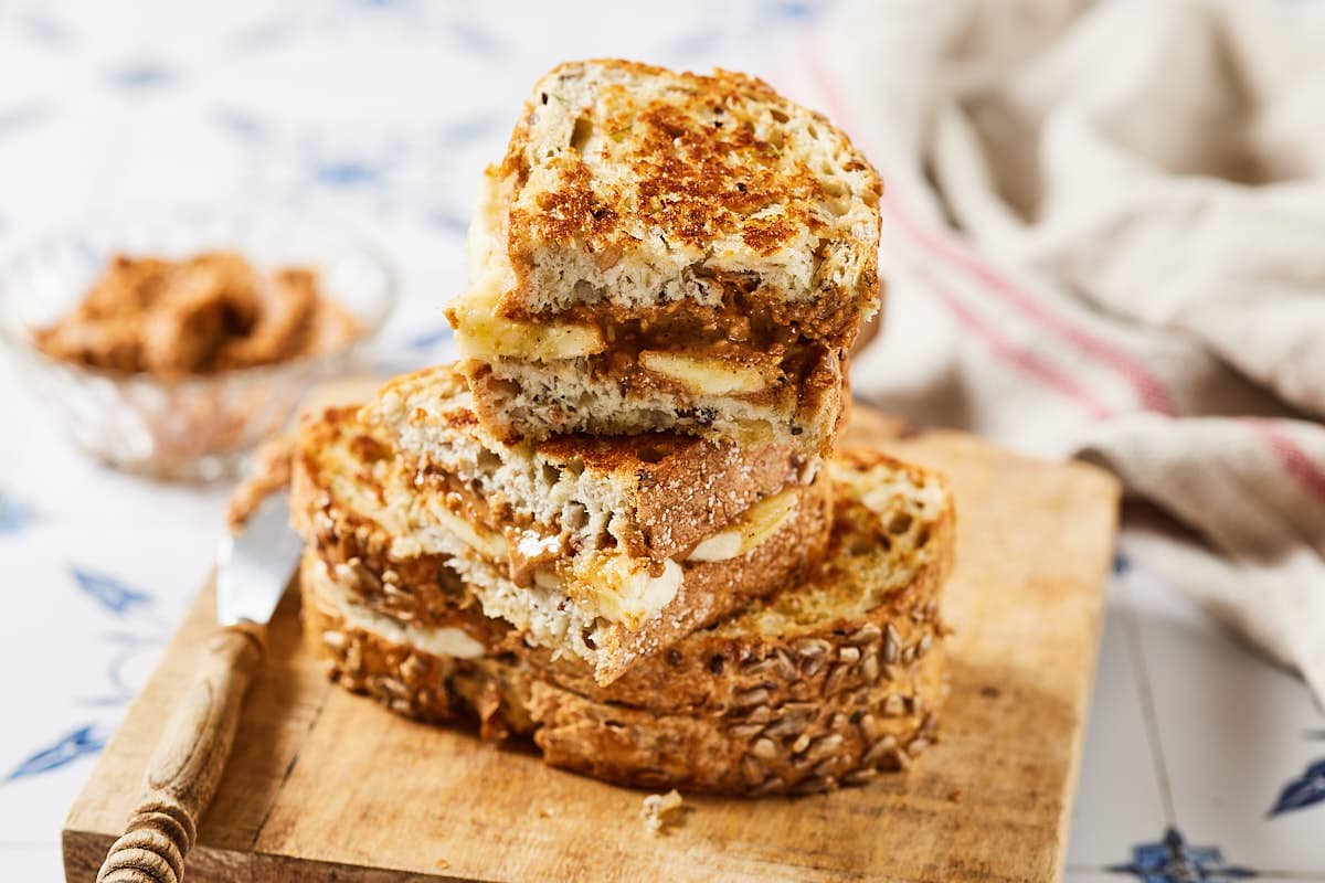 Peanut butter banana toast
