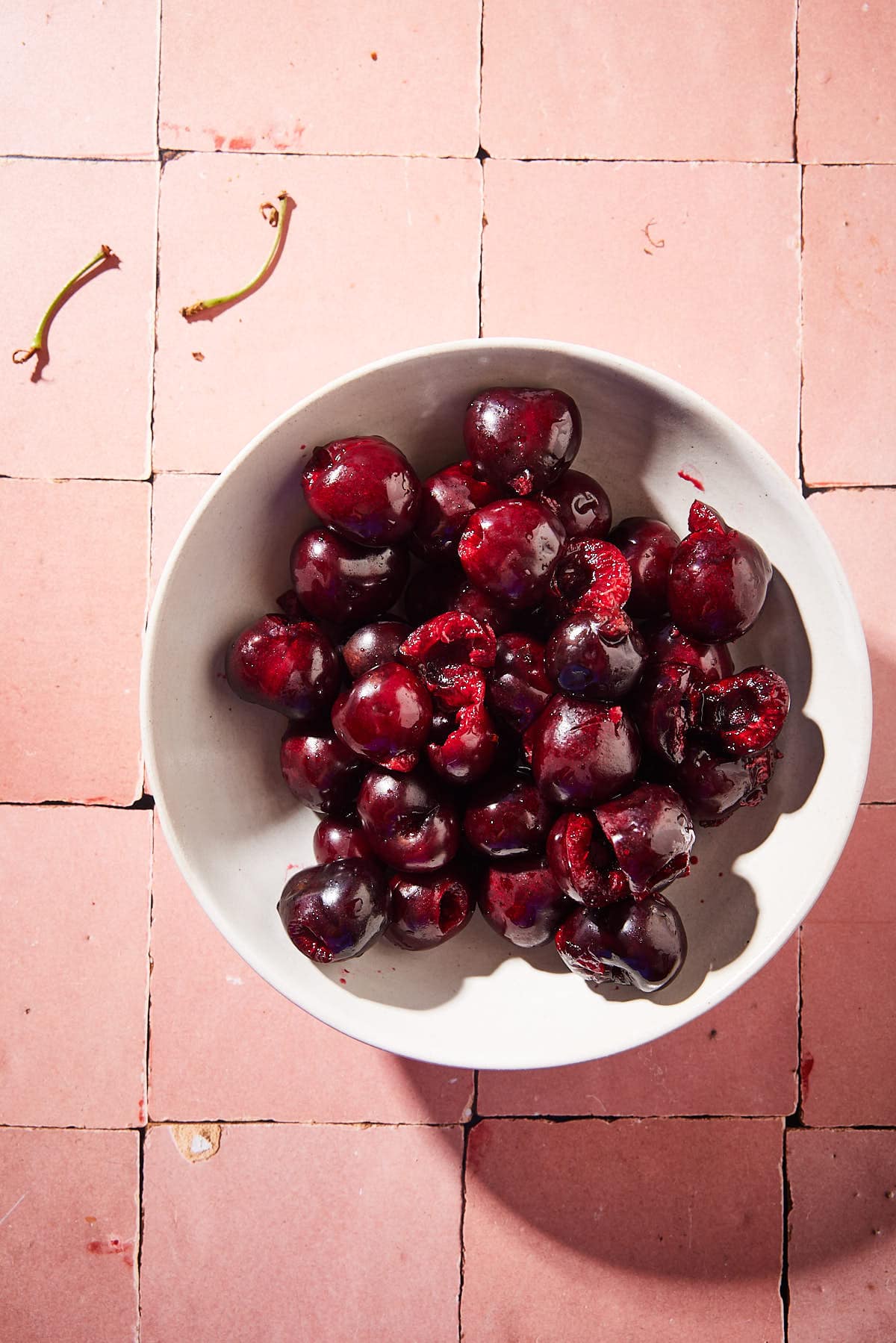 Chop the cherries