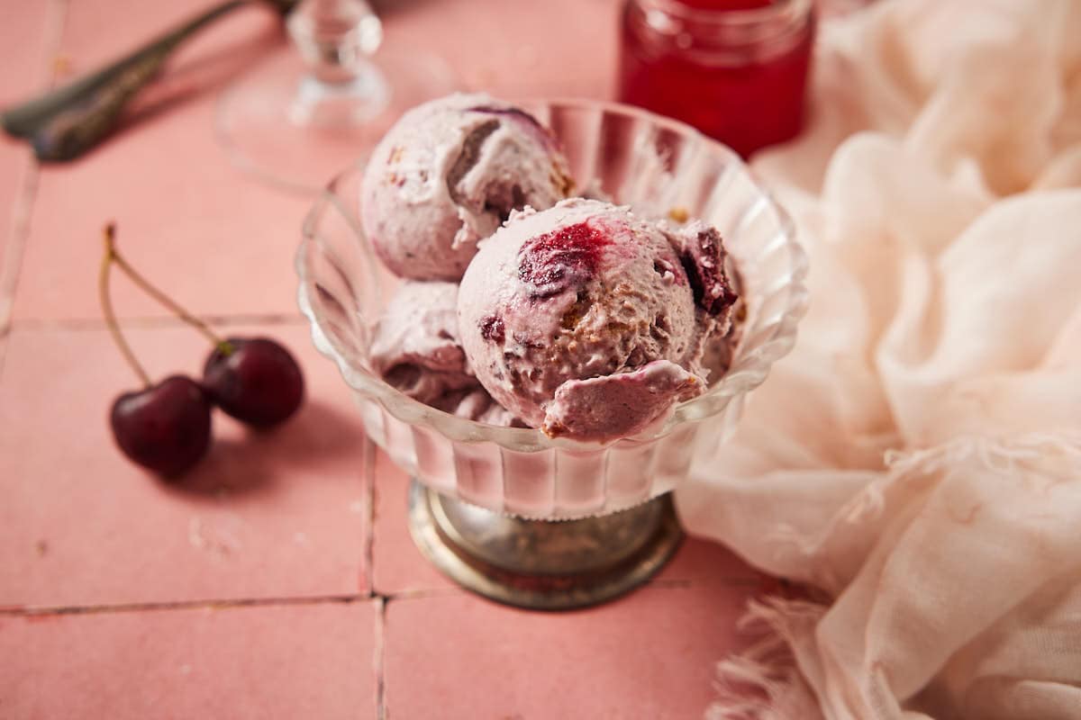 Cherry ice cream
