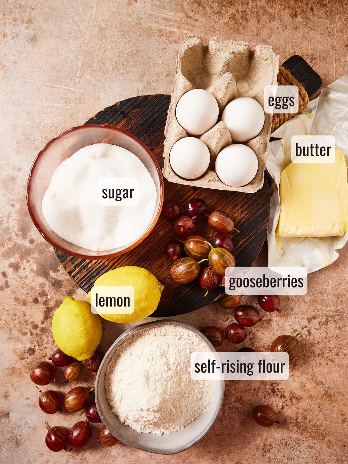 Gooseberry cake ingredients