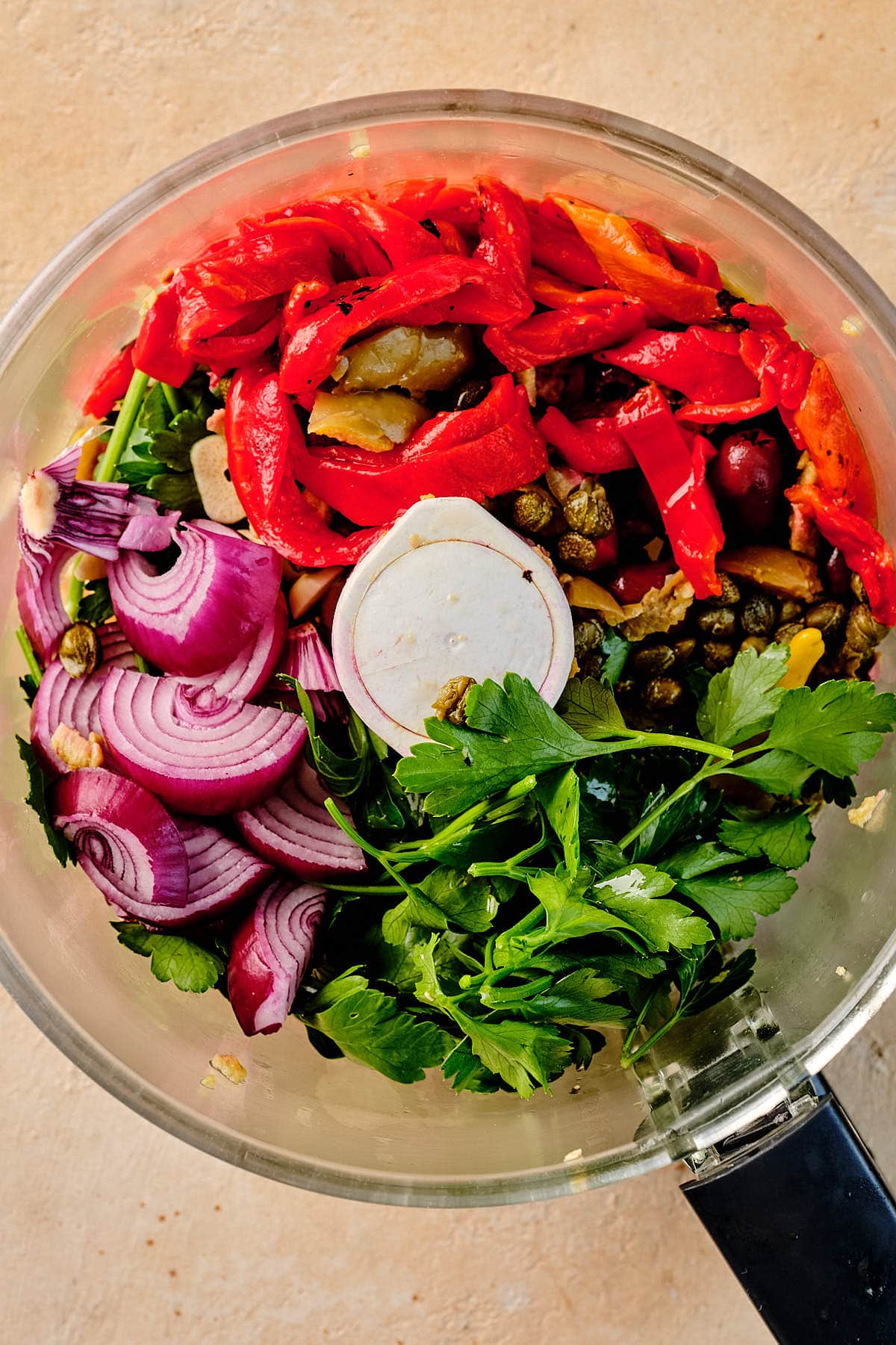 Place all ingredients in the food processor
