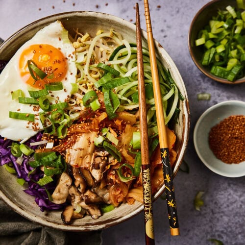 Vegetarian bibimbap recipe