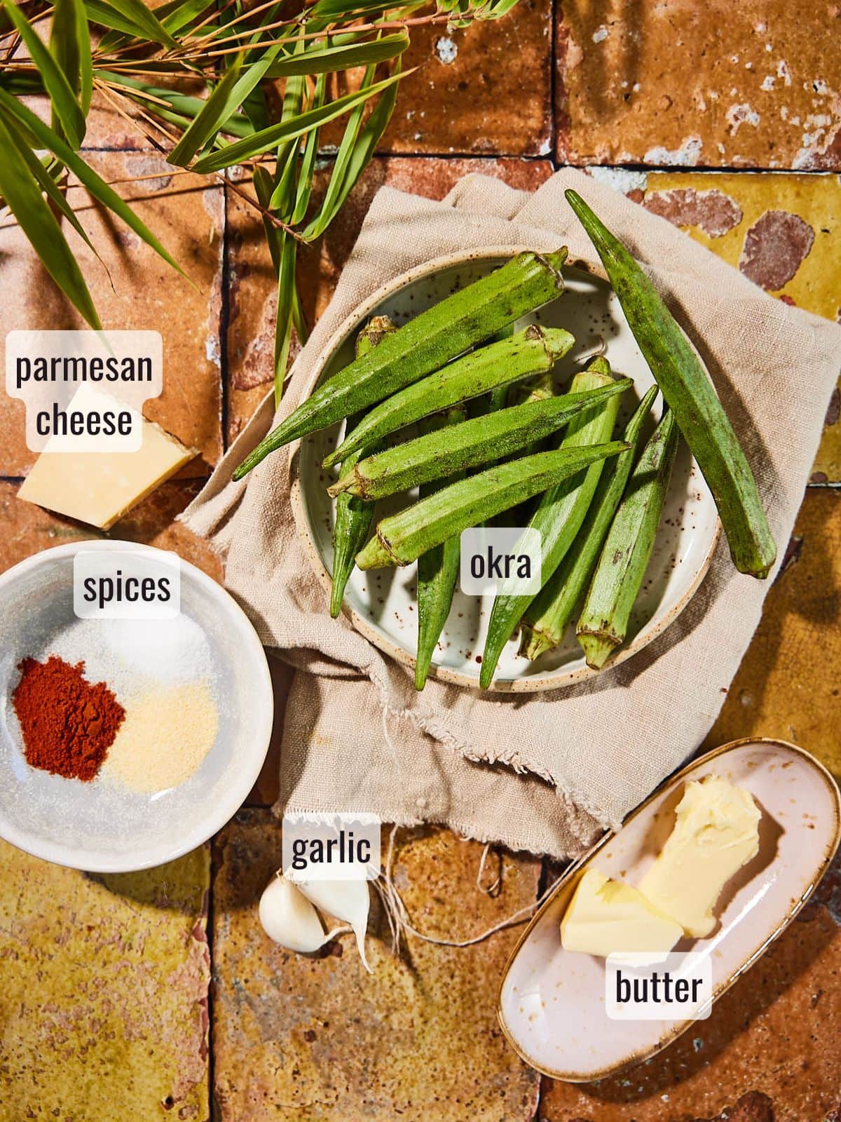 Ingredients for air fryer okra