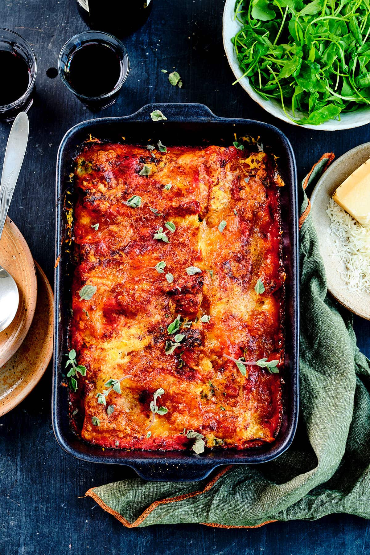 Cannelloni with swiss chard