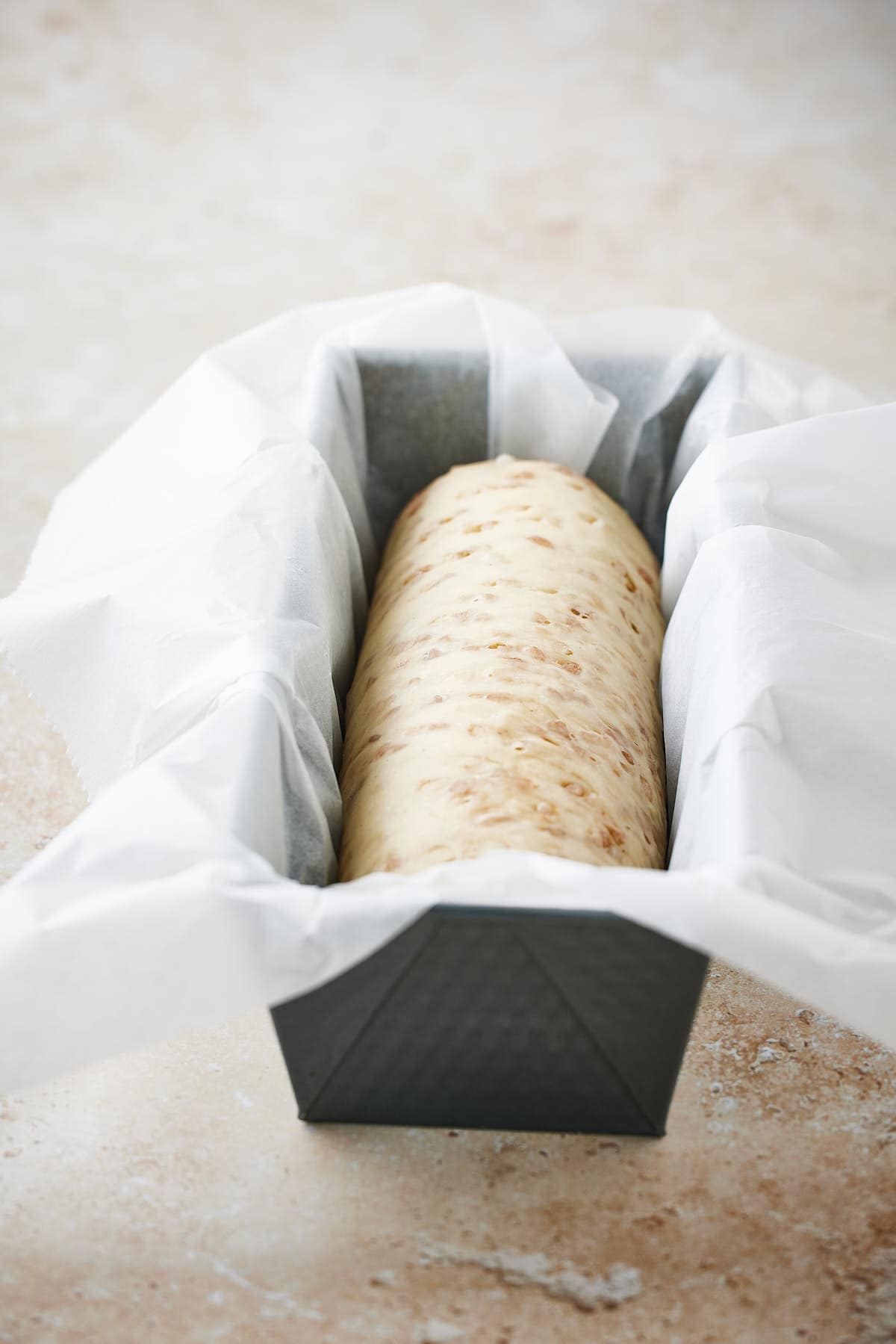 Before baking the sugar bread
