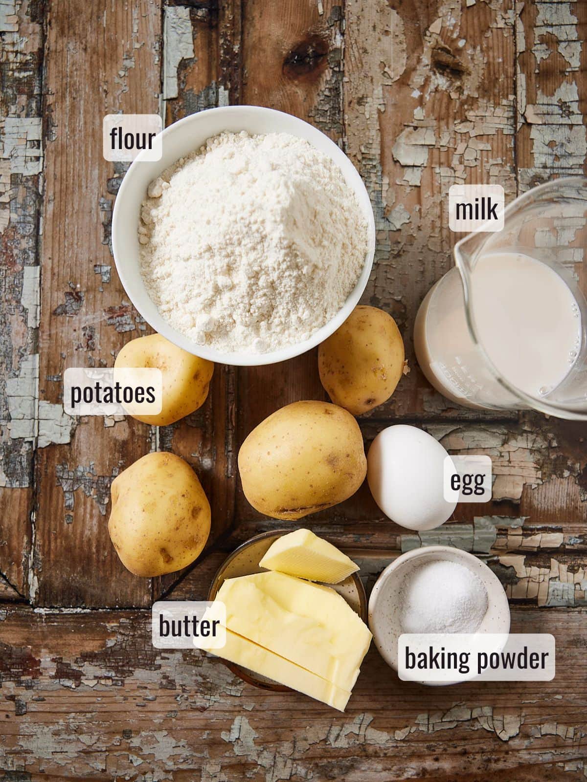 Ingredients for potatisvafflor