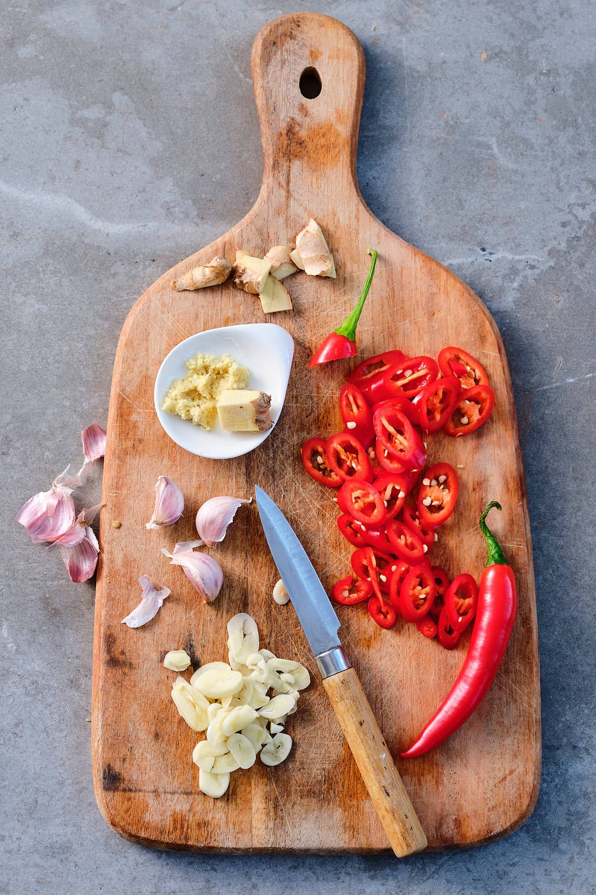 Chop all the ingredients