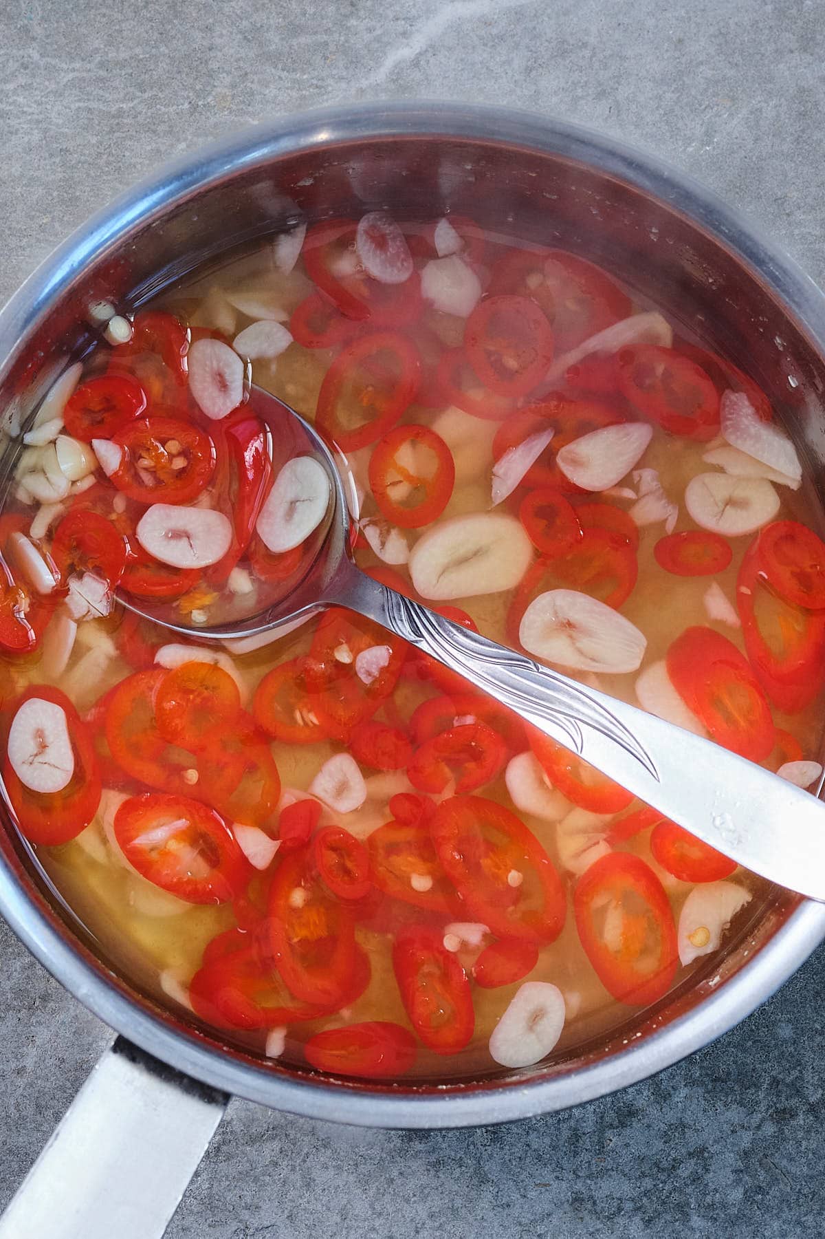 Bring ingredients to the boil